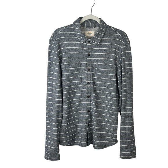 Marine Layer Other - Marine Layer Striped Hemp Organic Cotton Button Shirt